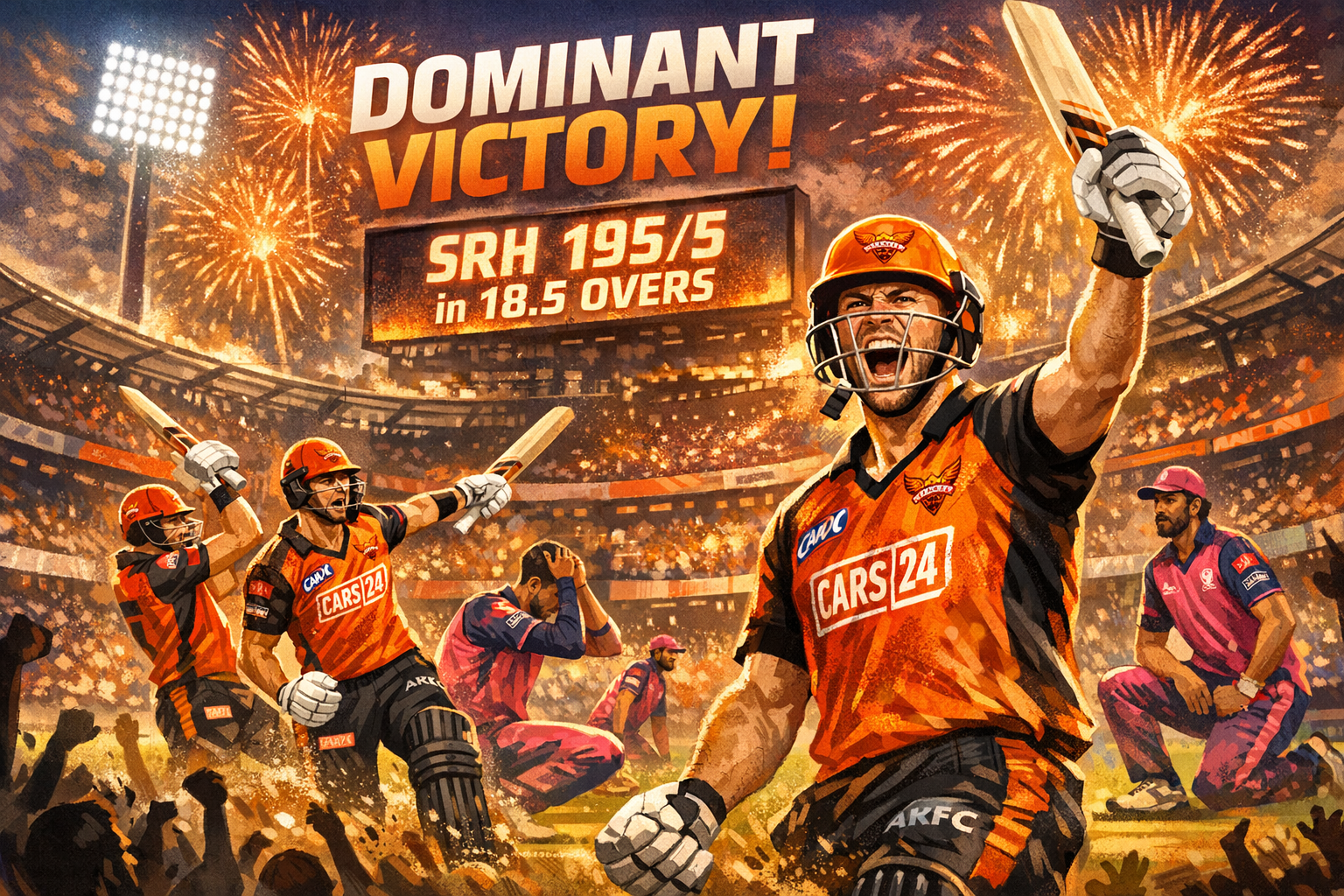 Sunrisers Hyderabad Seal Commanding Victory Over Rajasthan Royals in 18.5 Overs